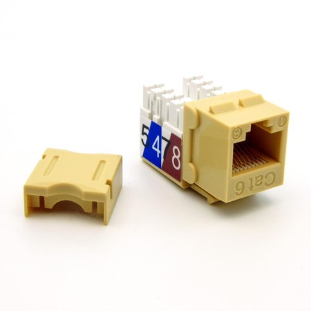 BESTLINK NETWARE CAT6 RJ45 110 Type Keystone Jack- Ivory 101702IV